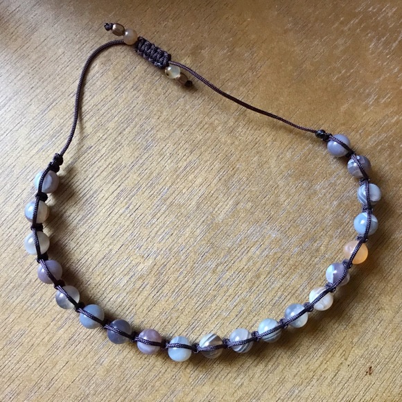 Handmade} Botswana Banded Agate Bracelet - Picture 3 of 3